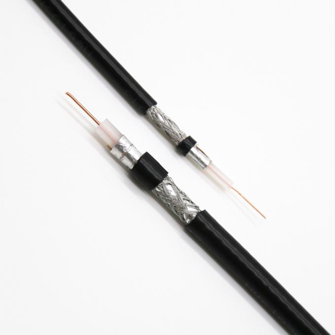 Черный коаксиальный кабель 75ohm RG6 RG11 RG59 CATV гибкий RF 1